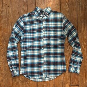 American Eagle Men's Blue Plaid Shirt